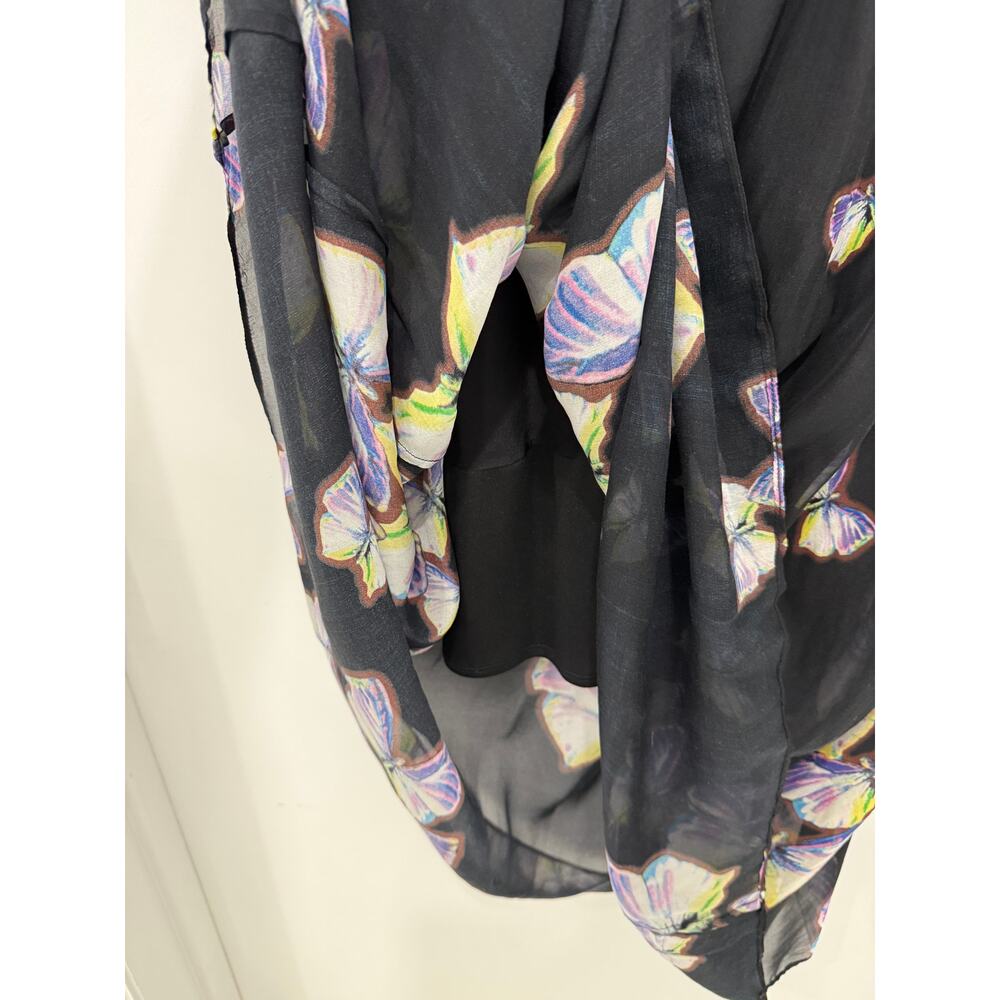 ERIN erin fetherston 100% silk Butterfly Gardens Maxi Dress Sz 8 Retail $450 - Picture 11 of 15